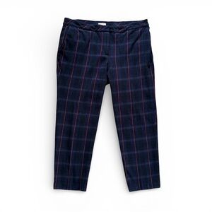 J. Jill Premium Bi-Stretch Plaid Ankle Pants Workwear Plus Size 16